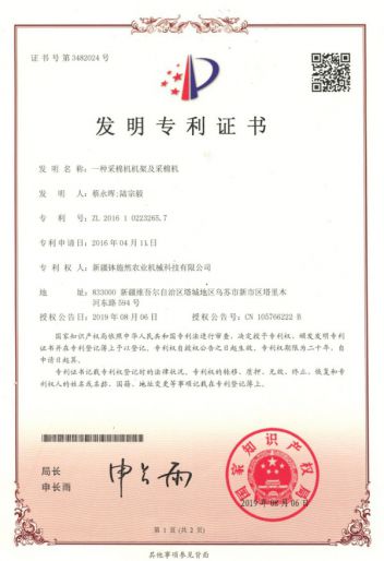 Patent Certificate